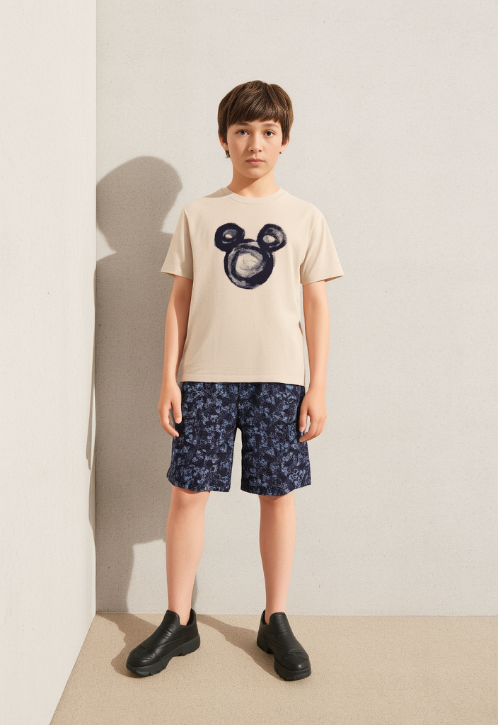 Mickey Sketch Beige & Navy Set