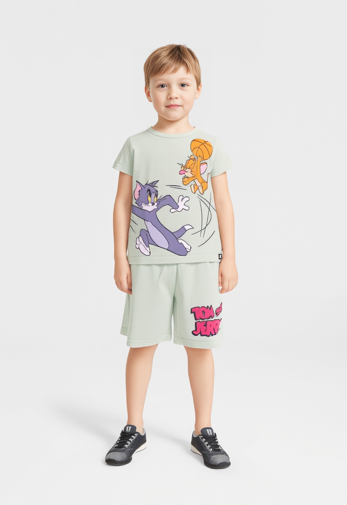 Tom & Jerry Mint Green T-Shirt & Shorts Set