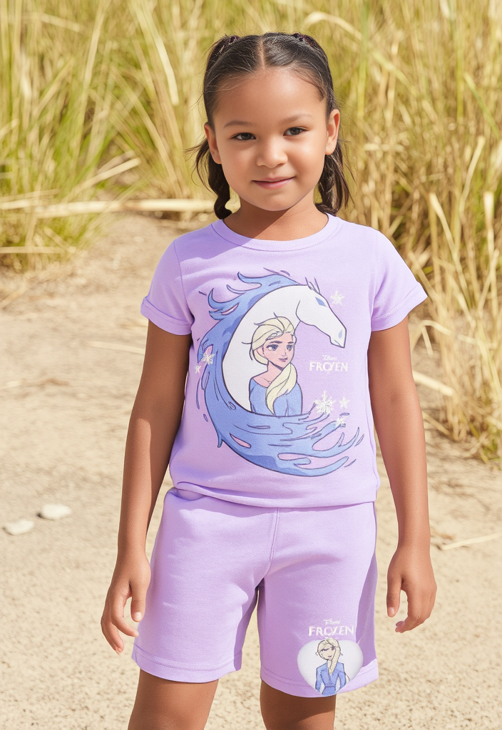 Frozen Elsa Purple T-Shirt & Shorts Set