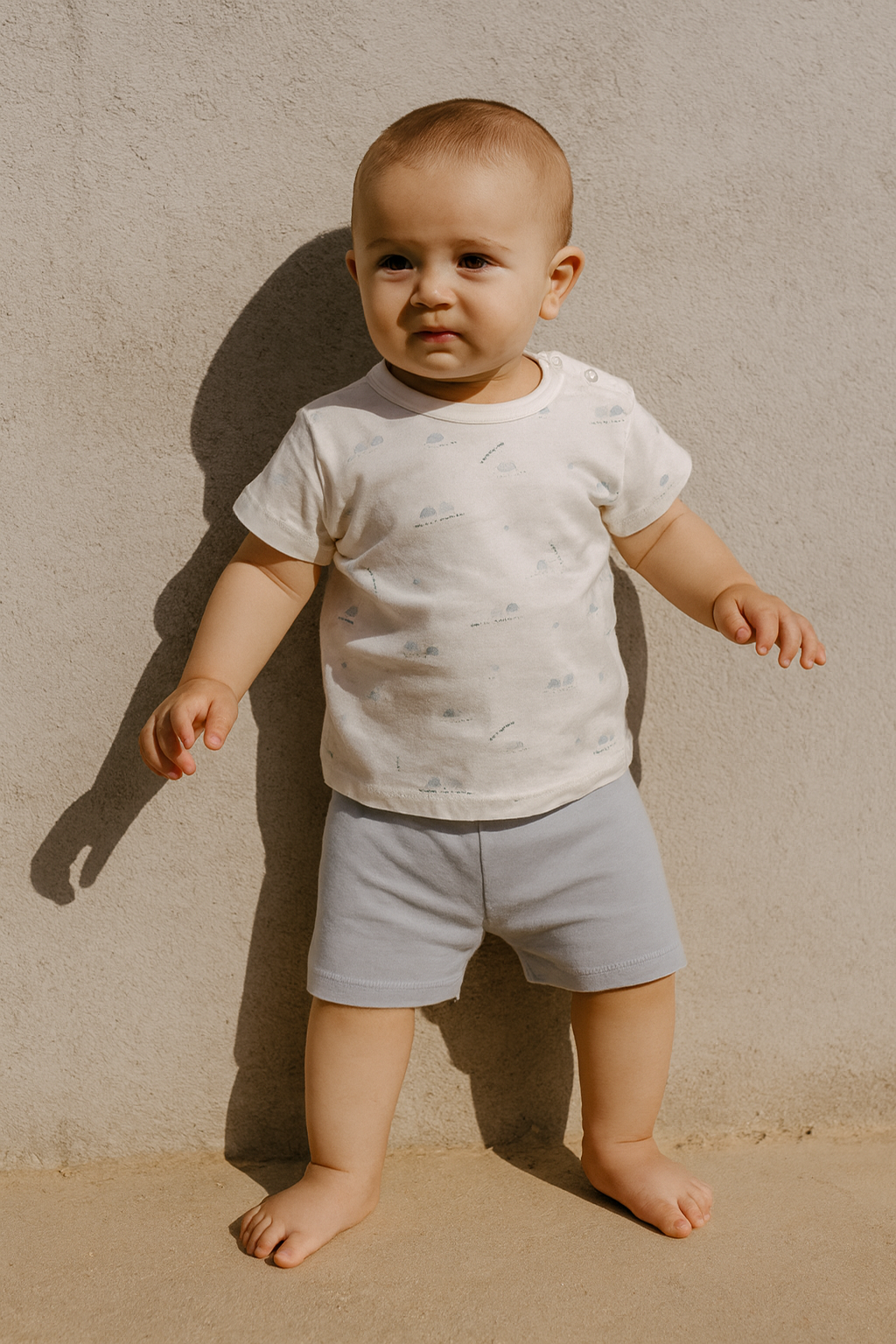 Soft Beige & Grey Baby Set